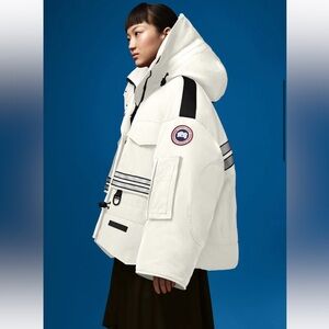 Canada Goose x Angel Chen Limited Edition White & Black Women Ski Bomber Jacks